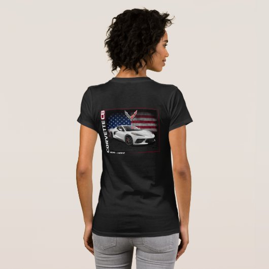 C8 Corvette - 2-zijdig dames T-shirt (Achterkant volledig)