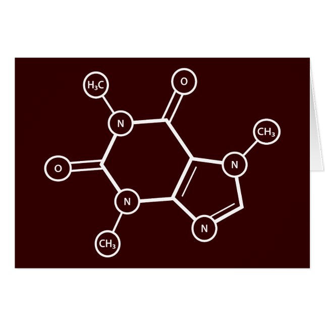 C8H10N4O2 moleculaire structuur (Voorkant Horizontaal)