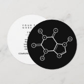 C8H10N4O2 moleculaire structuur Kaart (Voorkant / Achterkant)