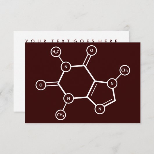 C8H10N4O2 moleculaire structuur Kaart (Voorkant / Achterkant)