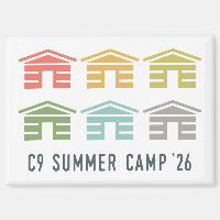 C9 Zomer Kamp 2026 Hut Magneet