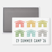 C9 Zomer Kamp 2026 Hut Magneet (Voorkant / Achterkant)