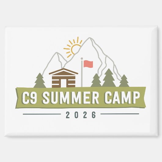 C9 Zomer Kamp 2026 Logo Magneet (Voorkant)