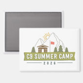 C9 Zomer Kamp 2026 Logo Magneet (Voorkant / Achterkant)