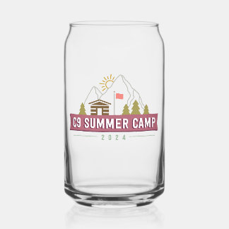 C9 Zomerkamp 2024 Logo Blikvorm Glas