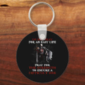 C. 1119 Do Not Pray For An Easy Life Knights Templ Sleutelhanger (Voorkant)