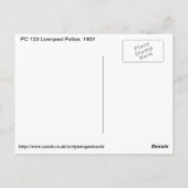 C 123 Politie Liverpool 1907 Briefkaart (Achterkant)