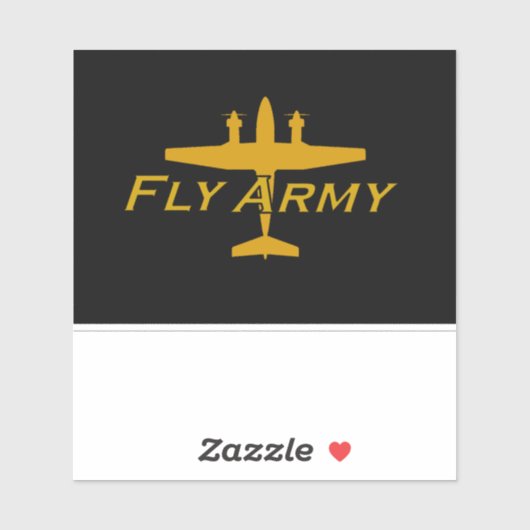 C-12 King Air Fly Army Sticker (Vel)