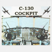 C-130 COCKPIT FLEECE DEKEN (Voorkant (Horizontaal))