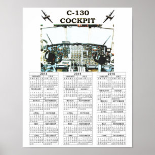 C-130 COCKPIT POSTER