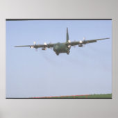 C-130 Hercules approach_Militair Vliegtuig Poster (Voorkant)