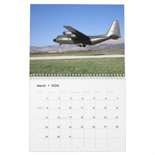 C-130 Hercules kalender (Mar 2026)