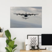 C-130 Hercules Lijn omhoog Poster (Thuiskantoor)