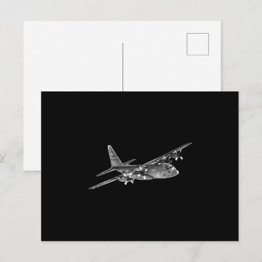 C-130 Hercules - Military Aankondigingskaart (Voorkant / Achterkant)