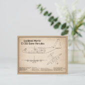 C-130 Hercules - Plannen SD Briefkaart (Staand voorkant)