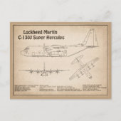 C-130 Hercules - Plannen SD Briefkaart (Voorkant)