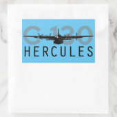 C-130 Hercules Rechthoekige Sticker (Tas)