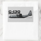 C-130 Hercules Rechthoekige Sticker (Tas)