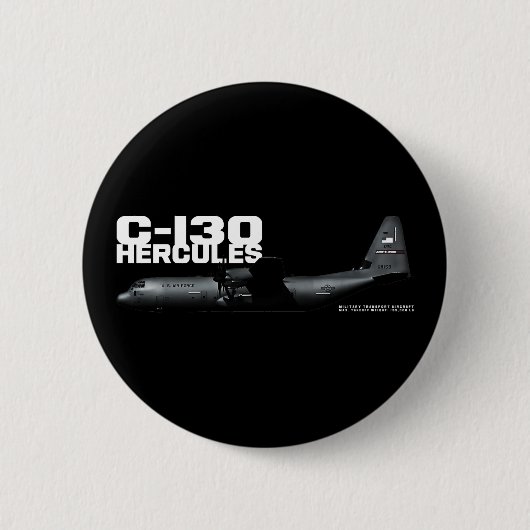 C-130 Hercules Ronde Button 5,7 Cm (Voorkant)