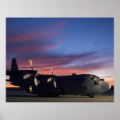 C-130 Hercules Sunset Poster (Voorkant)