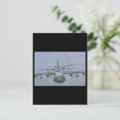 C-130 Hercules Transport_Militair Vliegtuig Briefkaart (Staand voorkant)