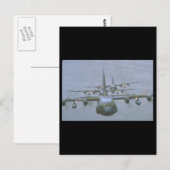 C-130 Hercules Transport_Militair Vliegtuig Briefkaart (Voorkant / Achterkant)