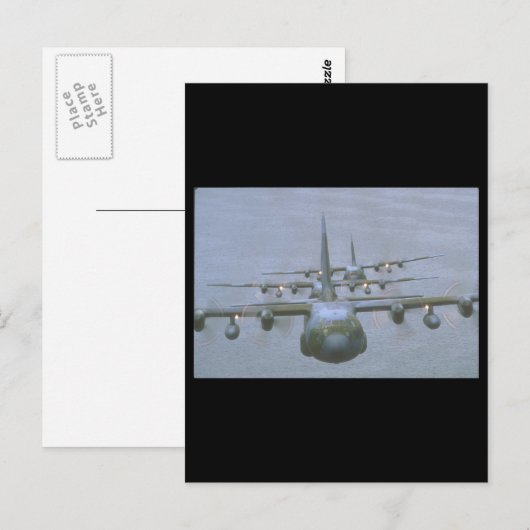 C-130 Hercules Transport_Militair Vliegtuig Briefkaart (Voorkant / Achterkant)