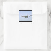 C-130 Hercules Transport_Militair Vliegtuig Vierkante Sticker (Tas)