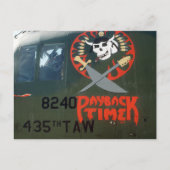 C-130 HERCULES TRANSPORT VLIEGTUIG NOSE ART BRIEFKAART (Voorkant)