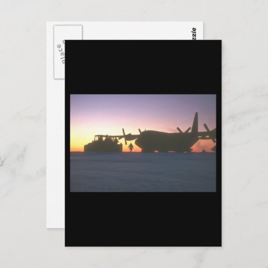 C-130 Hercules transport wordt militair Vliegtuig Briefkaart (Voorkant / Achterkant)