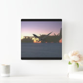 C-130 Hercules transport wordt militair Vliegtuig Vierkante Klok (Huis)