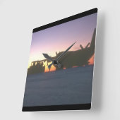 C-130 Hercules transport wordt militair Vliegtuig Vierkante Klok (Hoek)