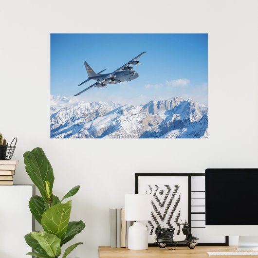 C-130 Hercules Vliegtuig Poster (Thuiskantoor)