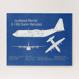 C-130 Hercules - Vliegtuigblauwdruk plannen ABD Legpuzzel