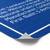 C-130 Hercules - Vliegtuigblauwdruk plannen ABD Poster (Hoek)