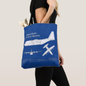 C-130 Hercules - Vliegtuigblauwdruk plannen ABD Tote Bag (Dichtbij)