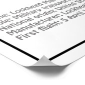 C-130 Hercules - Vliegtuigblauwdruk Plannen BD Poster (Hoek)