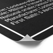 C-130 Hercules - Vliegtuigblauwdruk Plannen PD Poster (Hoek)