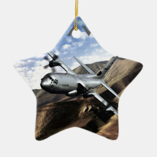 C-130 het Militaire Vliegtuig van HERCULES Keramisch Ornament