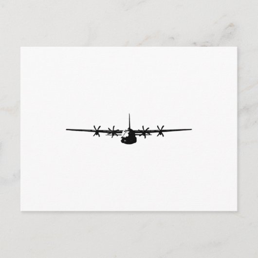 C-130 Militair Vliegtuig van Hercules Aankondigingskaart (Voorkant)
