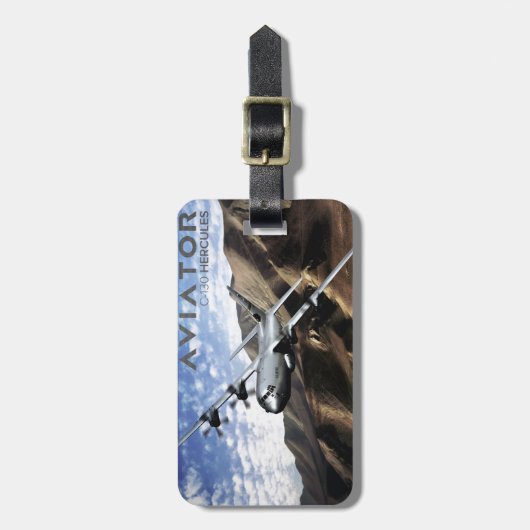 C-130 Militair vliegtuig van HERCULES Bagagelabel (Voorkant verticaal)