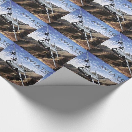 C-130 Militair vliegtuig van HERCULES Cadeaupapier (Hoek)