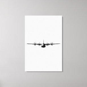 C-130 Militair Vliegtuig van Hercules Canvas Afdruk