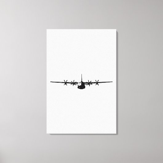 C-130 Militair Vliegtuig van Hercules Canvas Afdruk (Voorkant)