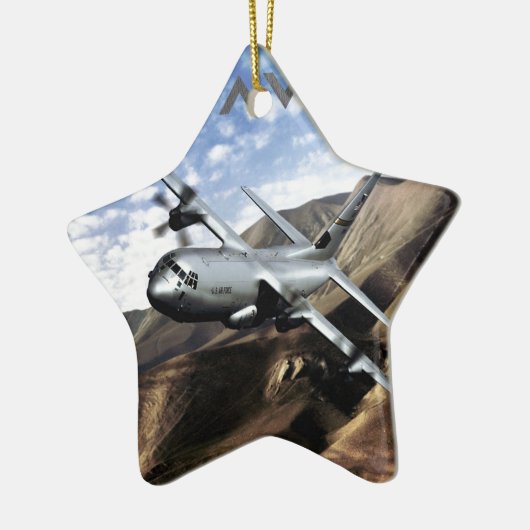 C-130 Militair vliegtuig van HERCULES Keramisch Ornament (Links)