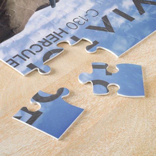 C-130 Militair vliegtuig van HERCULES Legpuzzel (Zijkant)