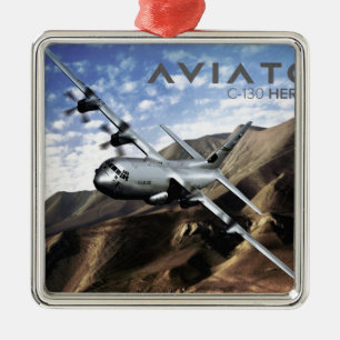 C-130 Militair vliegtuig van HERCULES Metalen Ornament