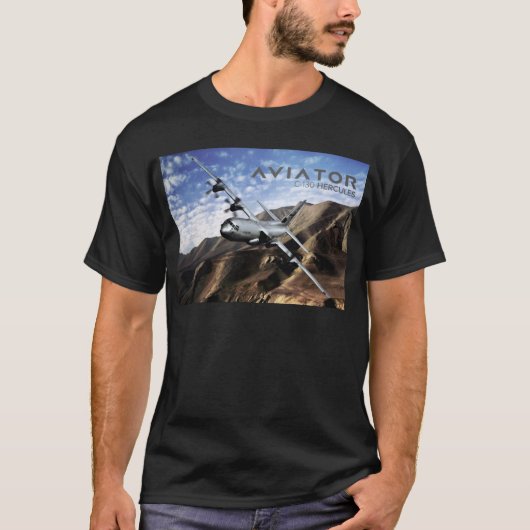 C-130 Militair vliegtuig van HERCULES T-shirt (Voorkant)
