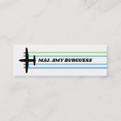 C-130 Pilot Retro Stripe Skinny Visitekaartje (Voorkant)