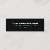C-130 Pilot Retro Stripe Skinny Visitekaartje (Achterkant)